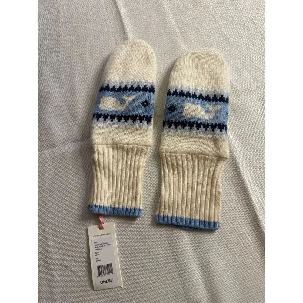 NWT Vineyard Vines Whaleisle Fairisle Mittens One Size New